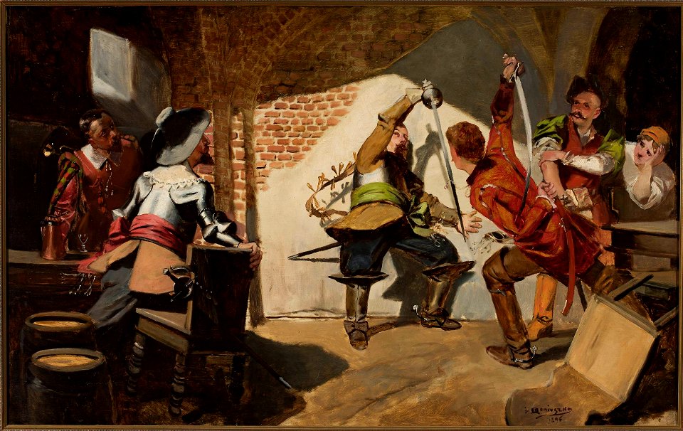 Jan Czesław Moniuszko - Duel in a tavern - 184602 MNW - National Museum in Warsaw