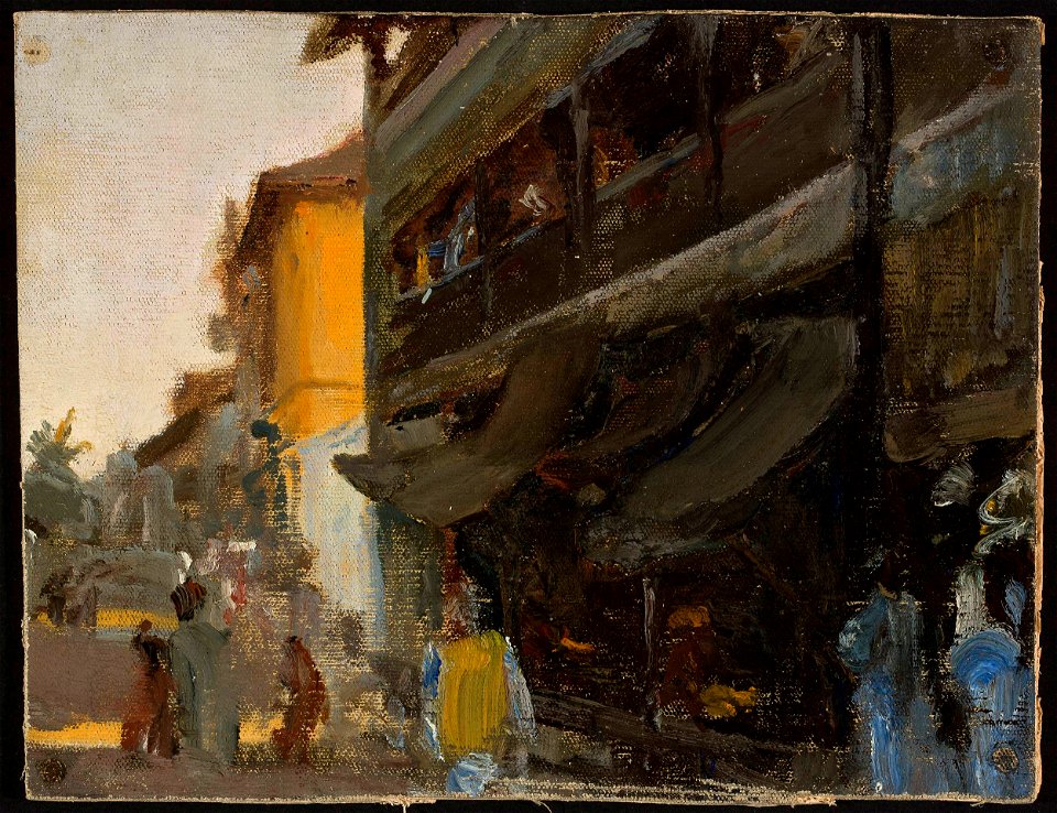 Jan Ciągliński - Mumbai – street. From the journey to India - MP 1652 MNW - National Museum in Warsaw