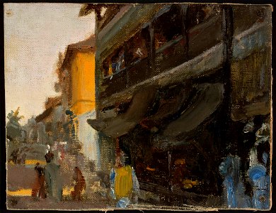 Jan Ciągliński - Mumbai – street. From the journey to India - MP 1652 MNW - National Museum in Warsaw