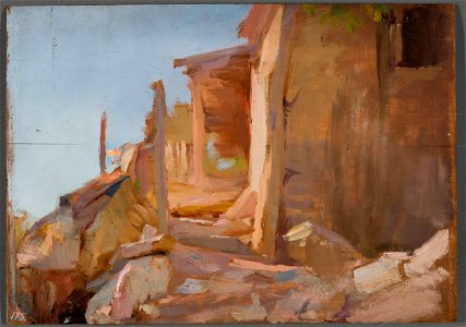 Jan Ciągliński - View from Alupka. From the journey to Crimea - MP 1433 MNW - National Museum in Warsaw