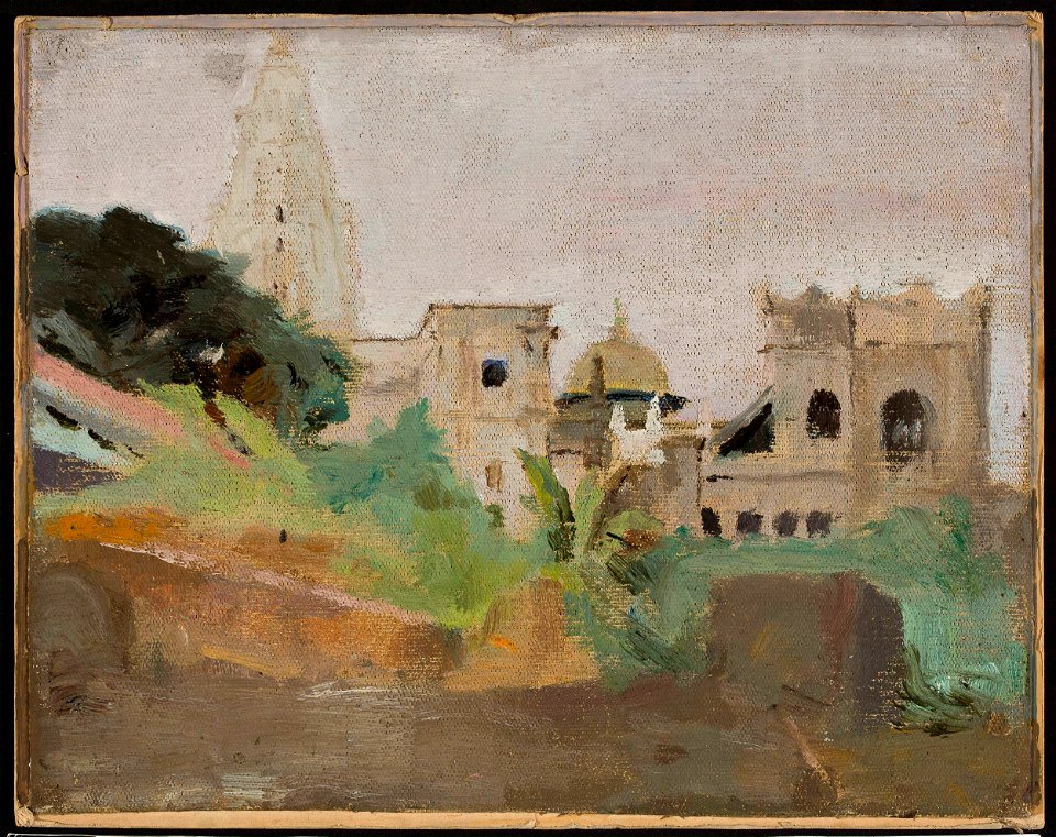 Jan Ciągliński - Temple. From the journey to India - MP 1699 MNW - National Museum in Warsaw