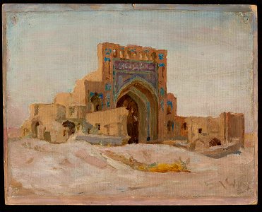 Jan Ciągliński - Old Persian mosque. From the journey to Turkestan - MP 1716 MNW - National Museum in Warsaw