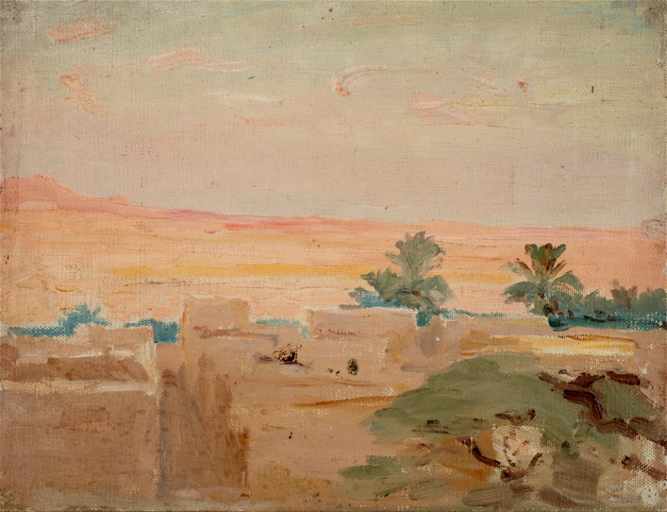 Jan Ciągliński - Biskra – Desert (Evening) - MNK II-b-413 - National Museum Kraków