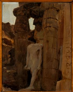 Jan Ciągliński - Fragment of a temple in Luxor. From the journey to Egypt - MP 5542 MNW - National Museum in Warsaw
