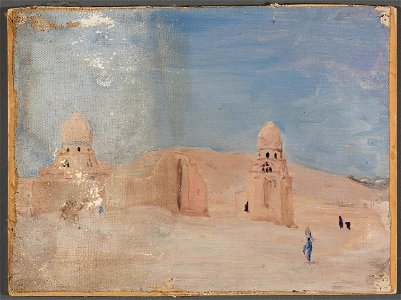 Jan Ciągliński - Temple. From the journey to Egypt - MP 1613 MNW - National Museum in Warsaw