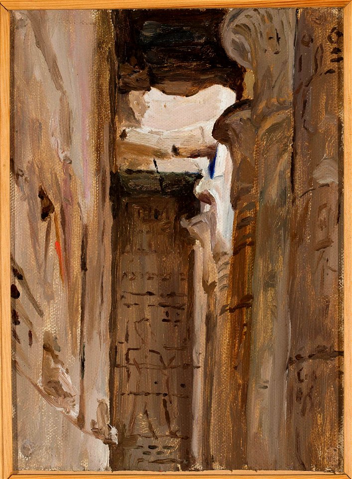 Jan Ciągliński - Temple. From the journey to Egypt - MP 1605 MNW - National Museum in Warsaw