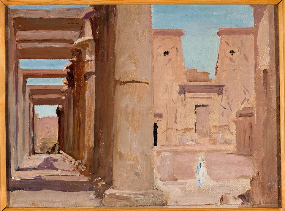 Jan Ciągliński - Temple. From the journey to Egypt - MP 1604 MNW - National Museum in Warsaw