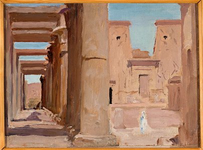 Jan Ciągliński - Temple. From the journey to Egypt - MP 1604 MNW - National Museum in Warsaw