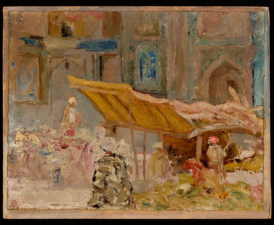 Jan Ciągliński - Samarkand – fruit market. From the journey to Turkestan - MP 1725 MNW - National Museum in Warsaw