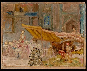 Jan Ciągliński - Samarkand – fruit market. From the journey to Turkestan - MP 1725 MNW - National Museum in Warsaw