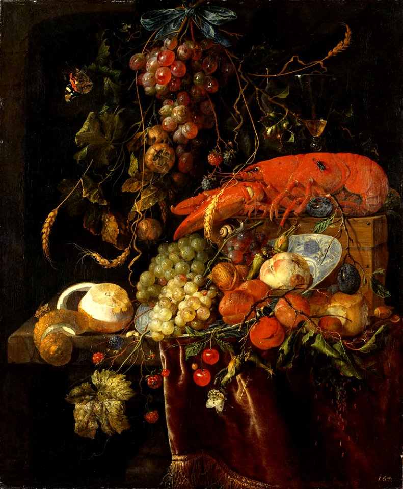 Jan Davidsz de Heem - Sumptuous Fruit Still Life with a Lobster