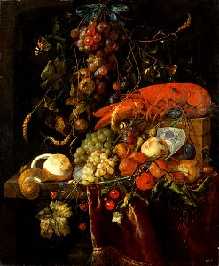 Jan Davidsz de Heem - Sumptuous Fruit Still Life with a Lobster