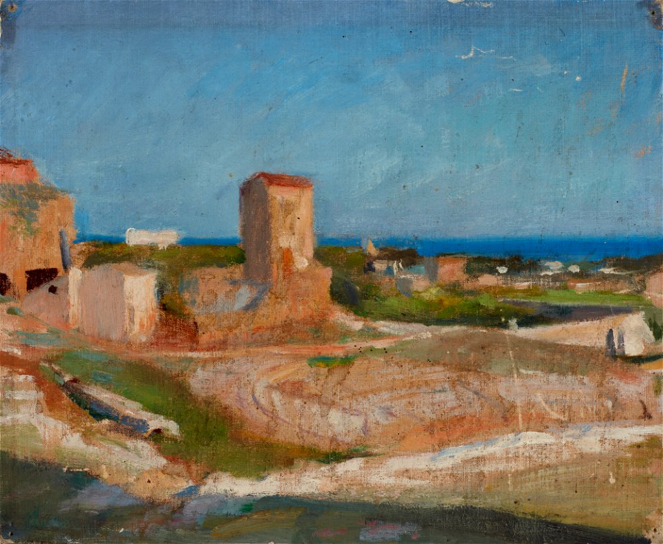 Jan Ciągliński - Syracuse (The Greek Theatre) - MNK II-b-318 - National Museum Kraków