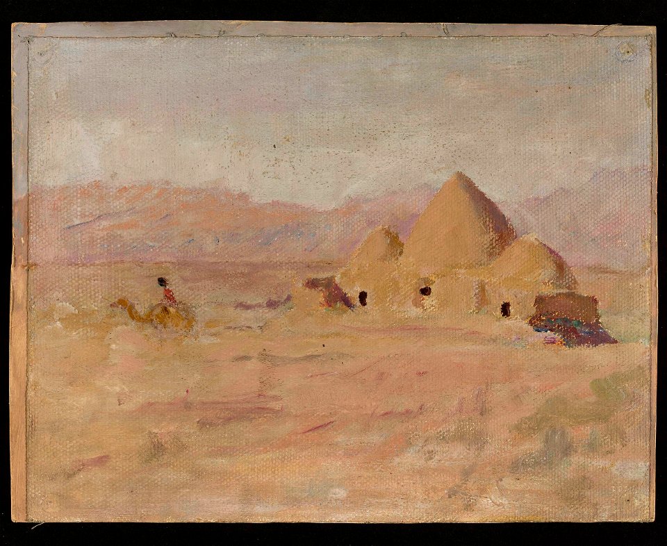 Jan Ciągliński - Monument on the Kyrgyz tomb in the steppe. From the journey to Turkestan - MP 1713 MNW - National Museum in Warsaw