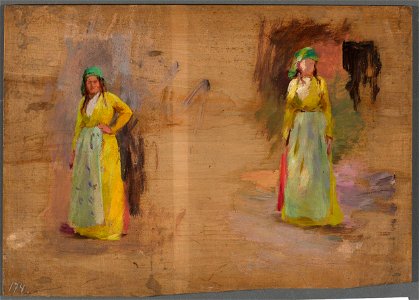 Jan Ciągliński - Two sketches of Tartar women. From the journey to Crimea - MP 1432 MNW - National Museum in Warsaw