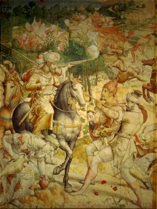 Jan Cornelisz Vermeyen, , Kunsthistorisches Museum Wien - Kriegszug Kaiser Karls V. gegen Tunis (1535), Ein erfolgloser Ausfall der Türken aus La Goletta - GG 2042 - Kunsthistorisches Museum