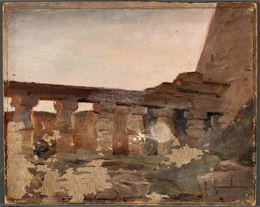 Jan Ciągliński - Karnak –Temple of Amun. From the journey to Egypt - MP 1591 MNW - National Museum in Warsaw