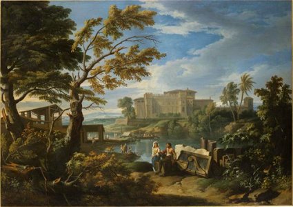 Jan Frans van Bloemen - Landscape with the Belvedere Courtyard of the Vatican