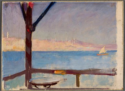 Jan Ciągliński - View of Constantinople from the ship. From the journey to Constantinople - MP 1500 MNW - National Museum in Warsaw