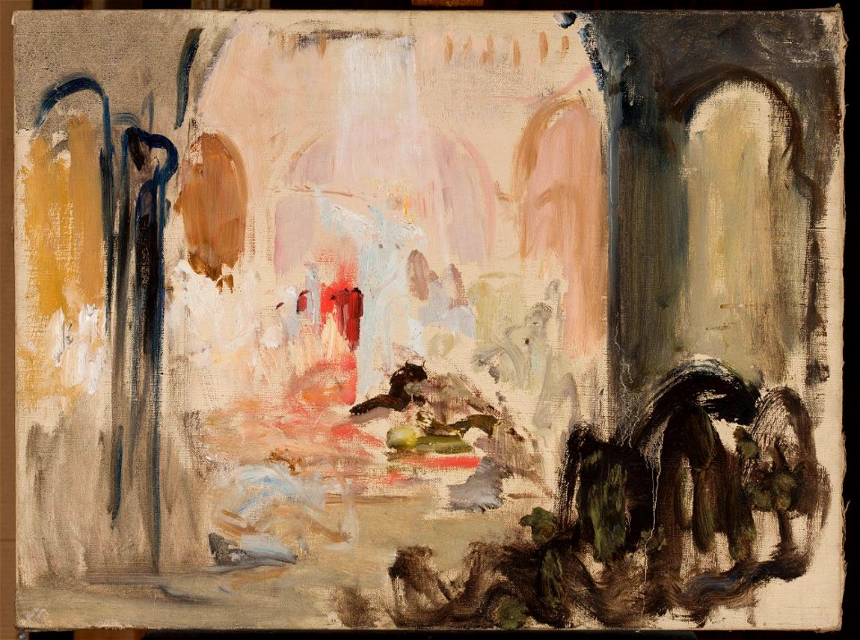 Jan Ciągliński - Sketch for stage decoration for Act 2 of “Parsifal” - MP 1863 MNW - National Museum in Warsaw