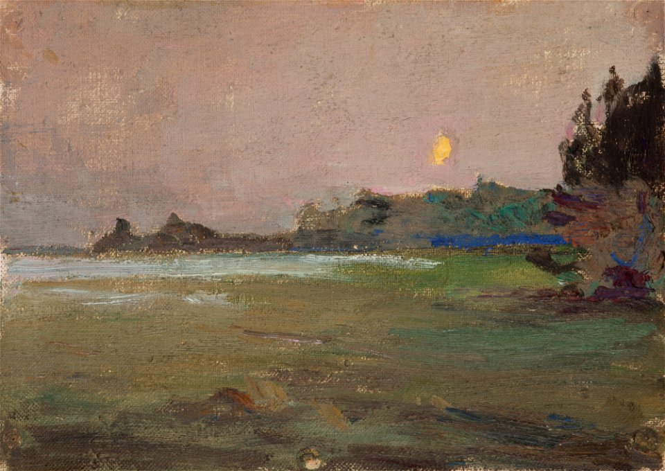 Jan Ciągliński - Moonlite Evening (Mist) - MNK II-b-498 - National Museum Kraków