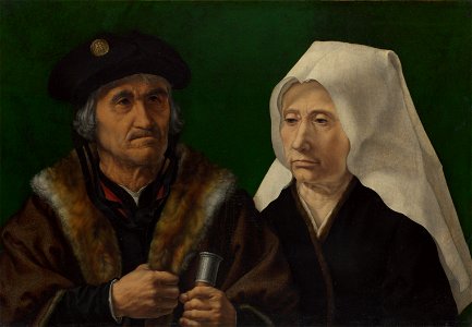 Jan Gossaert - An Elderly Couple - WGA09783. Free illustration for personal and commercial use.