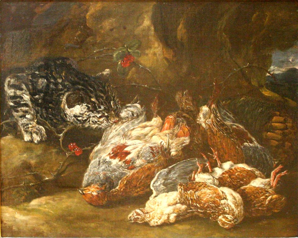 Jan Fyt-Chat sauvage flairant du gibier