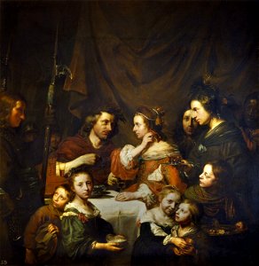 Jan de Bray (Haarlem c. 1627-Haarlem 1697) - The Banquet of Cleopatra - RCIN 404756 - Royal Collection