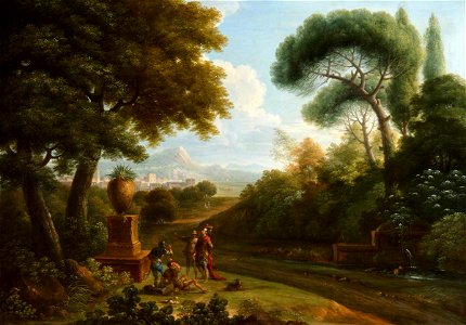 Jan Frans van Bloemen (1662-1749) (style of) - Scipio Africanus the Younger Contemplating the Tomb of Scipio Africanus the Elder - 1530097 - National Trust