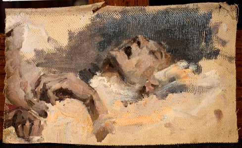 Jan Ciągliński - Study of a deceased man - MP 1883 MNW - National Museum in Warsaw. Free illustration for personal and commercial use.