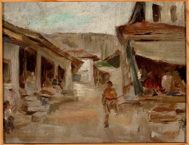 Jan Ciągliński - Street – Bakhchisaray. From the journey to Crimea - MP 1443 MNW - National Museum in Warsaw