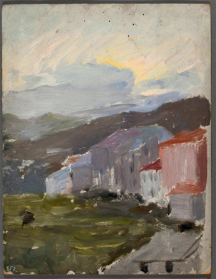 Jan Ciągliński - Porto Maurizia. From the journey to Italy - MP 1521 MNW - National Museum in Warsaw