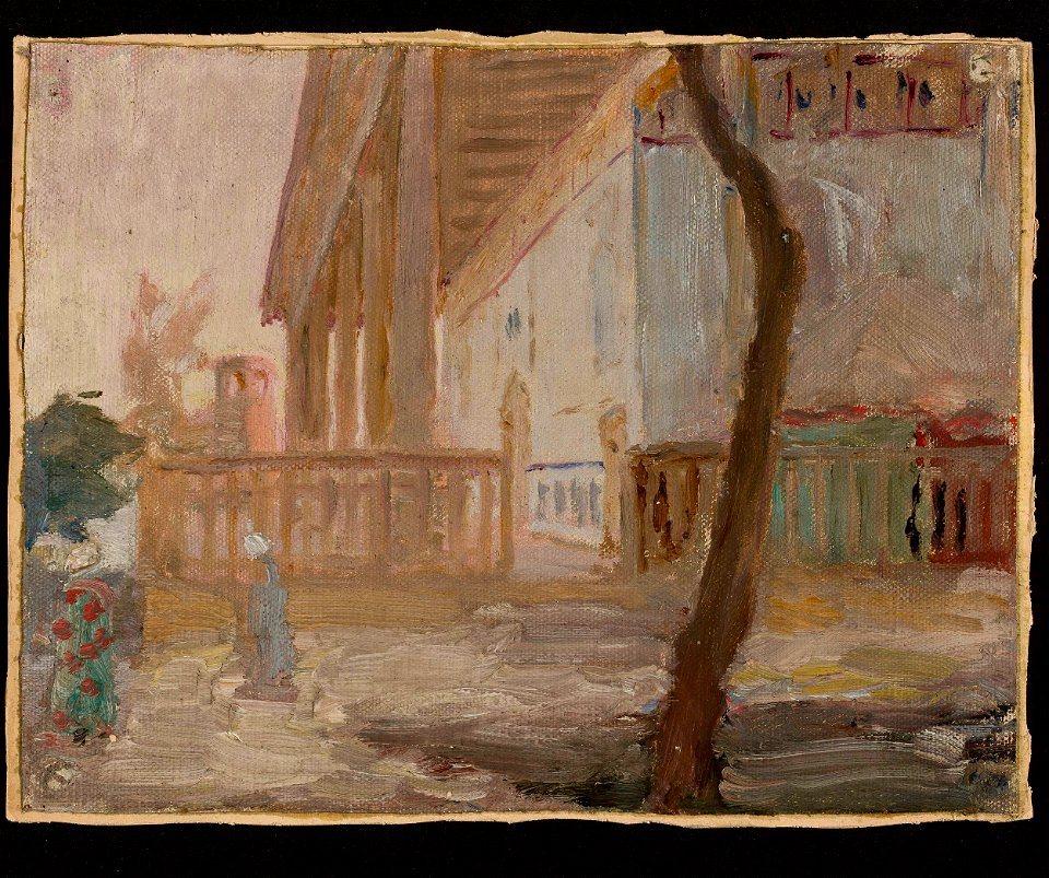 Jan Ciągliński - Turkestan – mosque fence. From the journey to Turkestan - MP 1723 MNW - National Museum in Warsaw