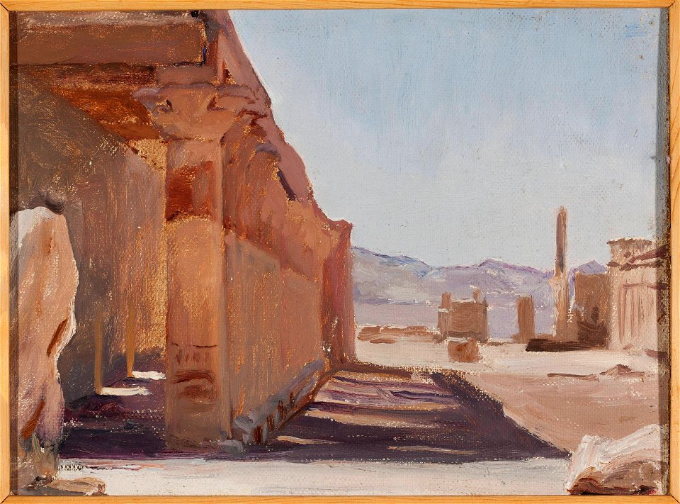 Jan Ciągliński - Temple. From the journey to Egypt - MP 1600 MNW - National Museum in Warsaw