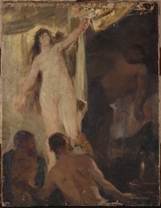 Jan Ciągliński - Academic sketch of nudes - MP 1793 MNW - National Museum in Warsaw