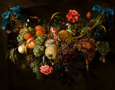 Jan Davidsz de Heem - Garland of Fruit and Flowers - 49 - Mauritshuis