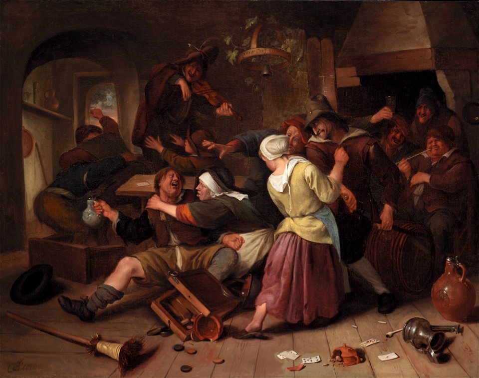 Jan Havicksz Steen - Gamblers Quarreling - 89.46 - Detroit Institute of Arts