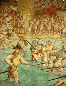 Jan Cornelisz Vermeyen, , Kunsthistorisches Museum Wien - Kriegszug Kaiser Karls V. gegen Tunis (1535), Feldschlacht auf dem Marsch nach Tunis. - GG 2044 - Kunsthistorisches Museum