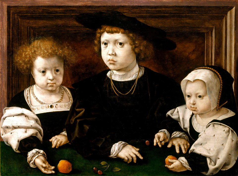 Jan Gossaert (c. 1478-1532) - The Children of Christian II, King of Denmark (1481-1559) - RCIN 405782 - Royal Collection