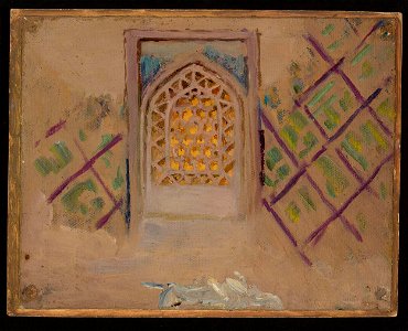 Jan Ciągliński - Samarkand, window. From the journey to Turkestan - MP 1715 MNW - National Museum in Warsaw