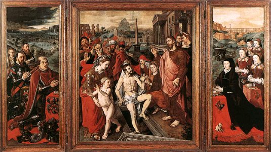 Jan Cornelisz. Vermeyen - Triptych of the Micault Family - WGA24713