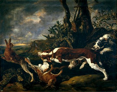 Jan Fyt - Hares chased by Dogs