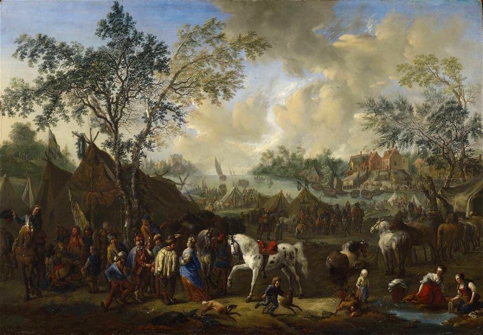 Jan Frans van Bredael (I) - Encampment near a River