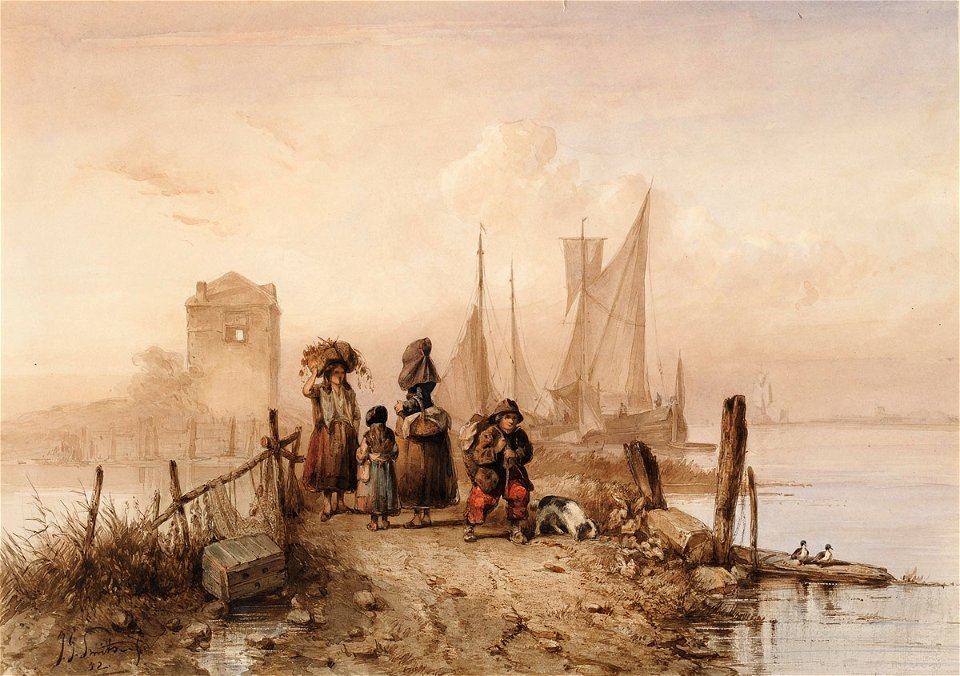 Jan Gerard Smits Holländische Fischer 1852