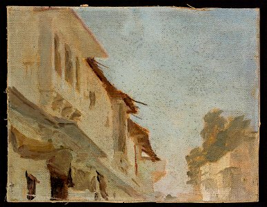Jan Ciągliński - Udaipur – houses. From the journey to India - MP 1665 MNW - National Museum in Warsaw