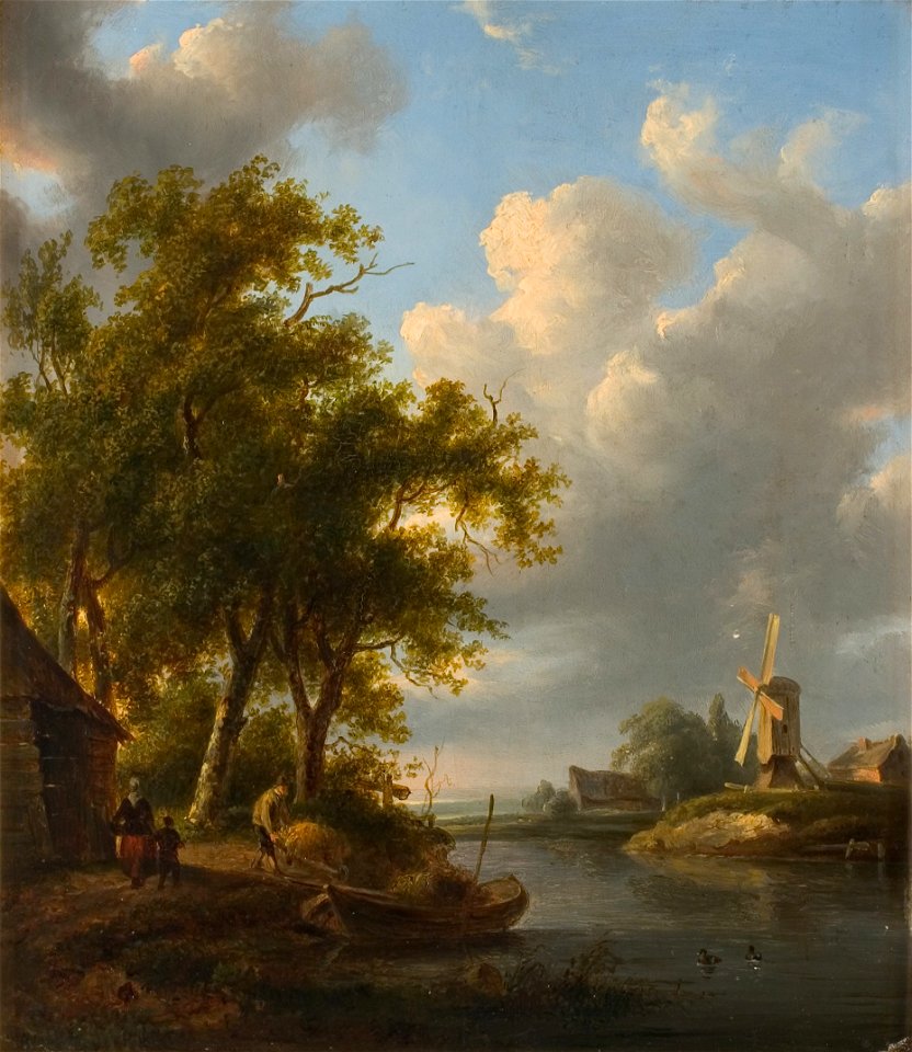 Jan Hulswit - Landschap met een windmolen - 0548 - Rijksmuseum Twenthe