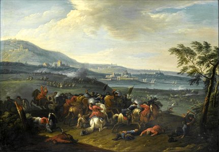 Jan Frans van Bredael (I) - A cavalry skirmish. Free illustration for personal and commercial use.
