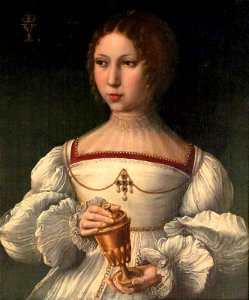 Jan Gossaert - Portrait of a young lady as Mary Magdalene, possibly Ysabeau. Free illustration for personal and commercial use.