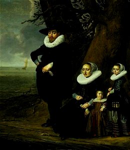 Jan Daemen Cool - Portret van een familie aan het water - NG 2259 - National Galleries of Scotland