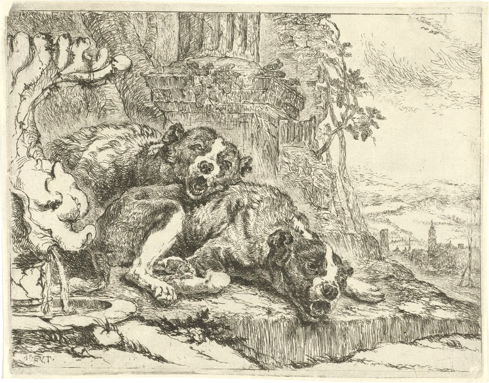 Jan Fyt - Two lying dogs